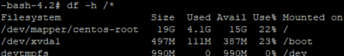 Workload Balancing verify filesystem size
