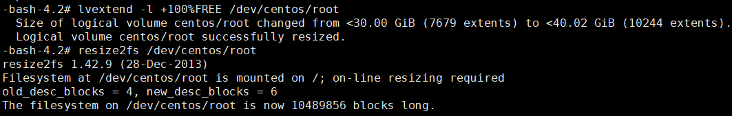 Workload Balancing extend filesystem