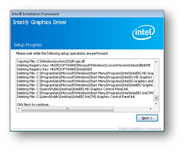 Configuration du pilote graphique Intel