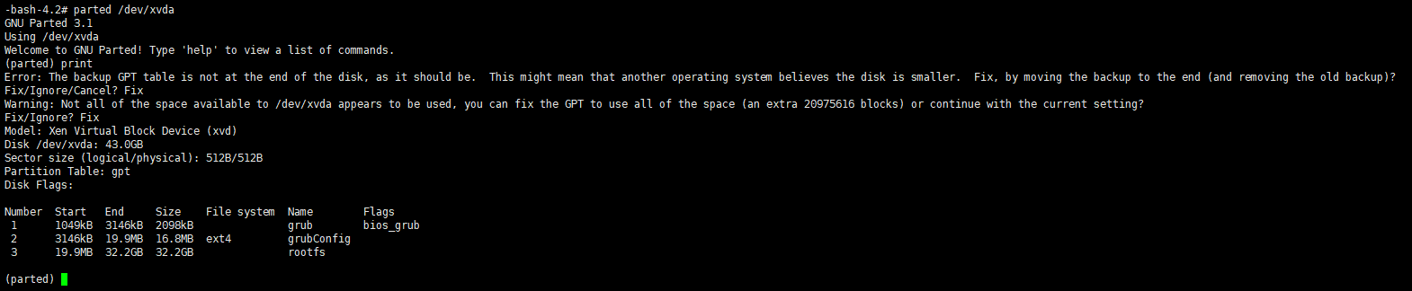 Workload Balancing disk partition style