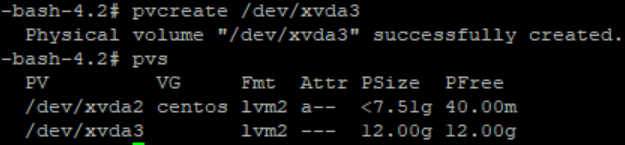 Workload Balancing list new physical volume