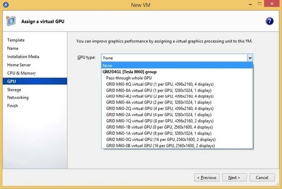 GPU-Konfigurationsseite
